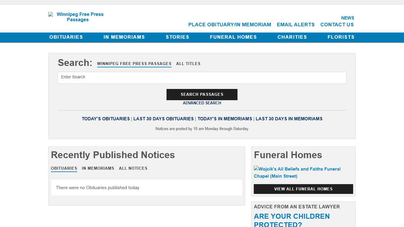 Passages - Obituaries published in the Winnipeg Free Press